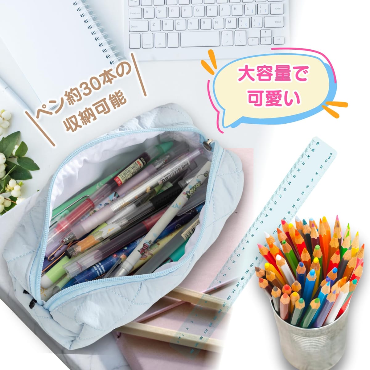 ペンケース 韓国 筆箱 高校生 女子 リボン かわいい 可愛い おしゃれ ふでばこ 中学生 女の子 化粧ポーチ (ブラック) 3