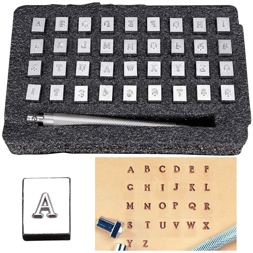 [FUPUTWO] 刻印セット 打刻印 アルファベット 数字 英字 レザークラフト DIY 手作り