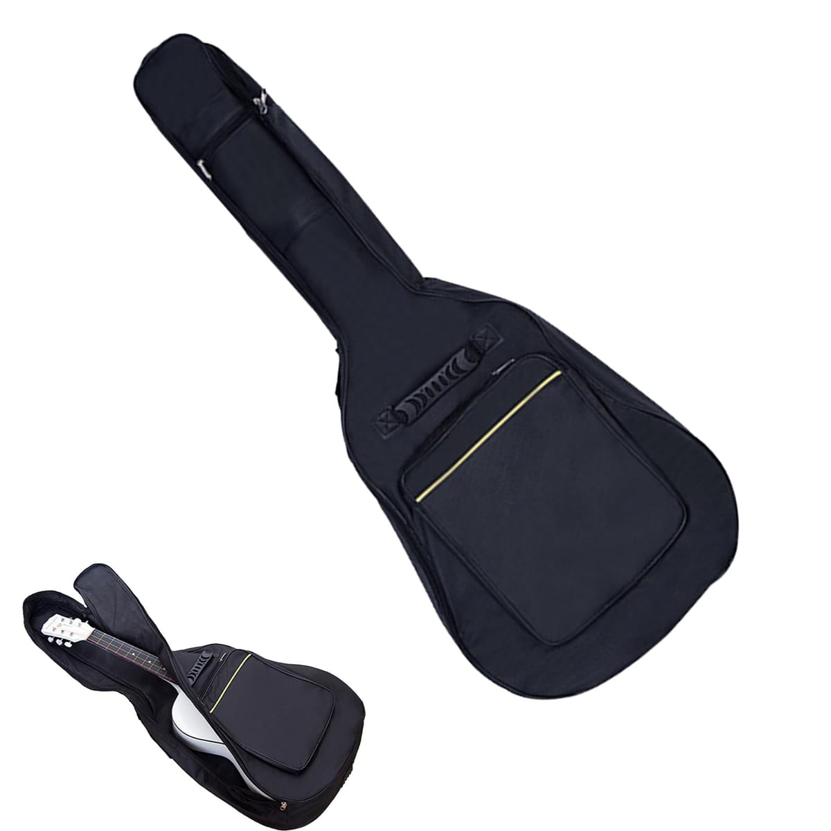 Alpha Depot エレキギターケース ソフトケース 防水 撥水 防塵 アコギケース クラシックギターケース 肩掛け リュック 5mmクッション 41インチ(41 x 106cm)
