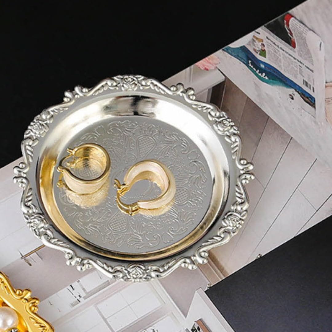 アクセサリートレイ 小物入れ ジュエリープレート シルバー ゴールド おしゃれ トレー 食器 スイーツ ..