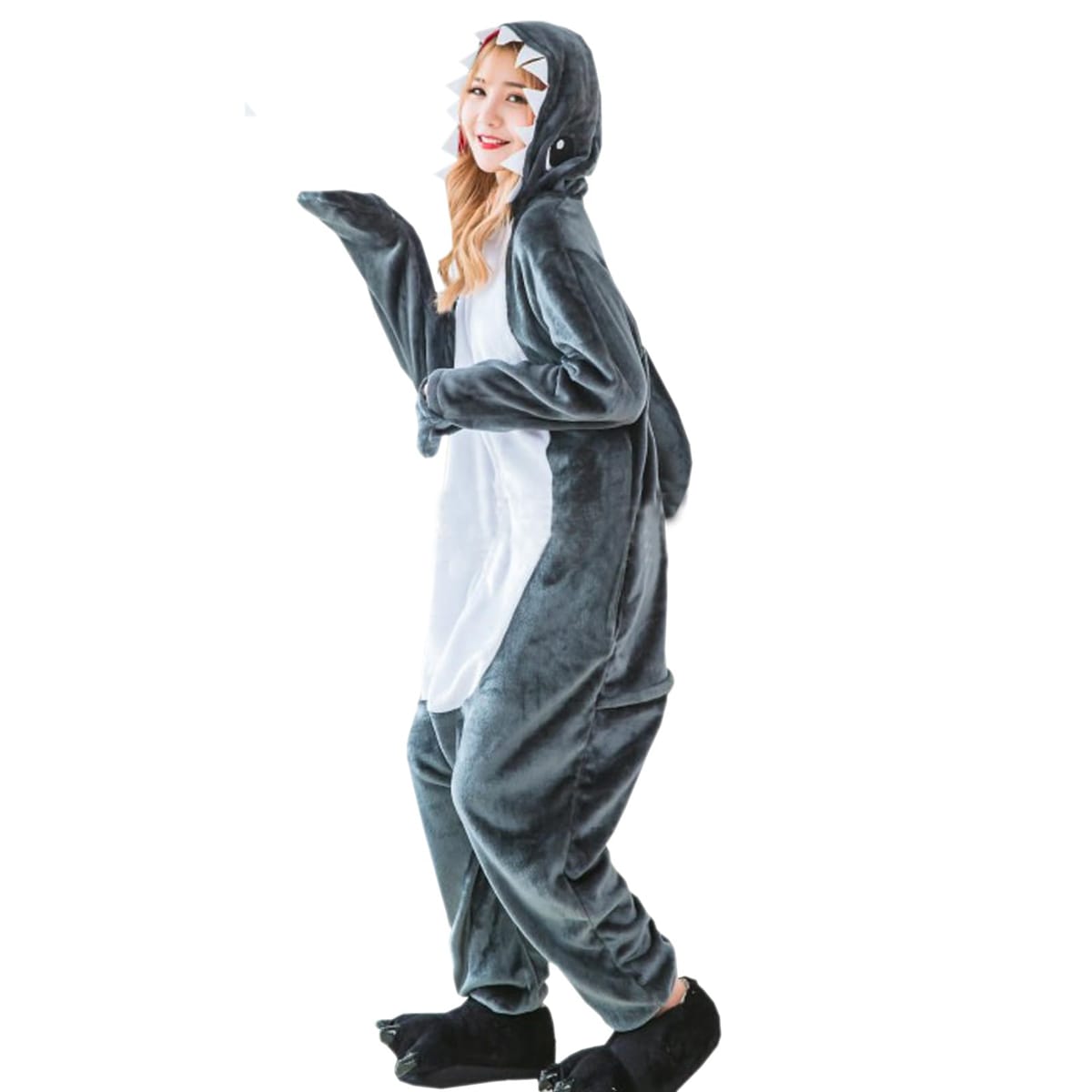 [sac taske] サメ 着ぐるみ パジャマ 大人用 きぐるみ ハロウィン コスプレ 仮装 コスチューム