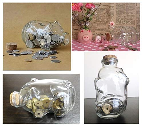 ぶた ガラス瓶 貯金箱 2個 セット 収納 コルク瓶 保存 小瓶 ガラス グッズ インテリア 雑貨 8tail0358-10012068 Web shop 8tail サンプル画像3