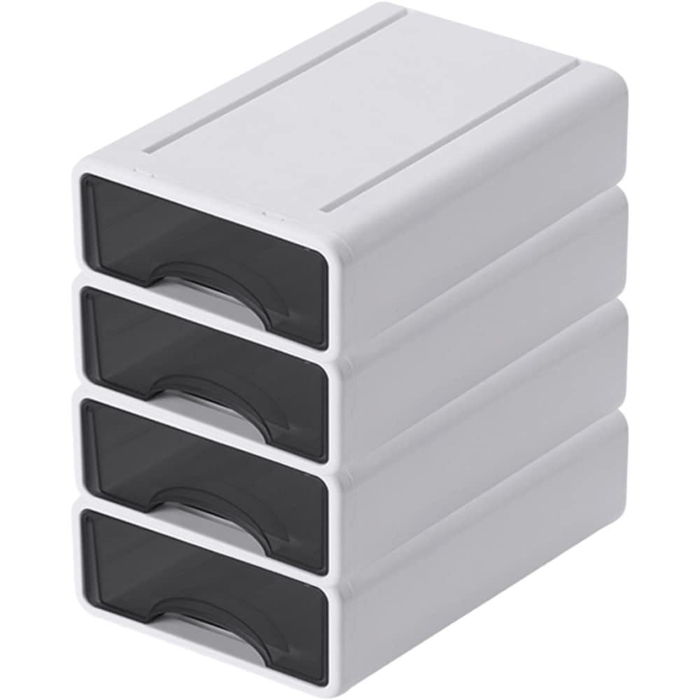 AZNABLE 小物収納 引き出し おしゃれ 小物収納ボックス 卓上 小物入れ 卓上収納ケース 白