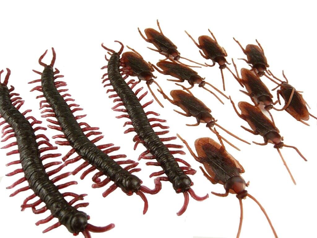 オリジナルパッケージ いたずらグッズ ジョークグッズ むかで5匹 ごきぶり30匹 ゴキブリ ムカデ おもち..