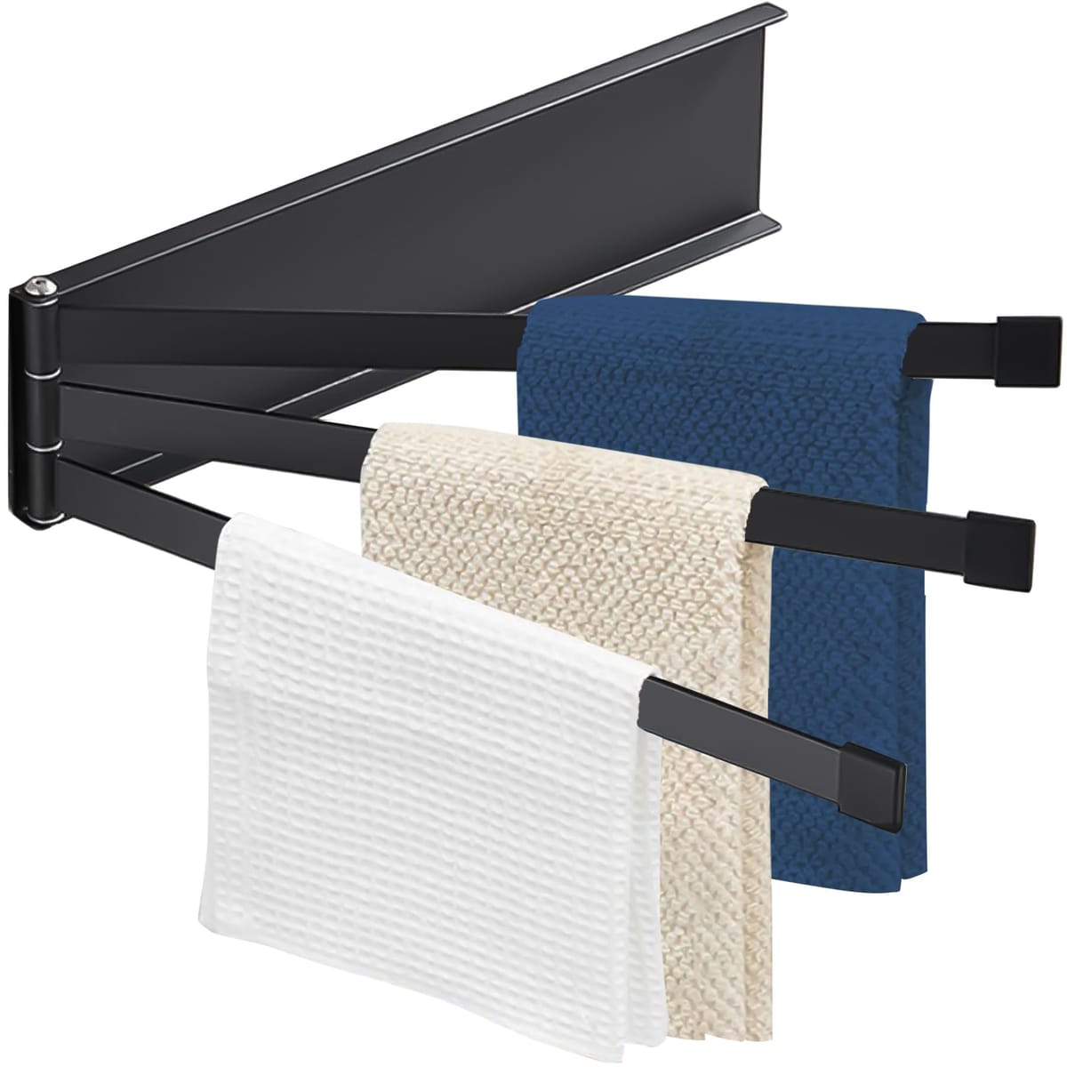 Gavit ふきん掛け タオルハンガー マグネット キッチン 左右対応 収納 クロス タオル ブラック