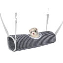 geneX 小動物用 ハンモック ブランコ 吊り下げ ケージ ハムスター モルモット ハリネズミ チンチラ フェレット モモンガ デグー ペット用品 インコ 寝床 寝袋 暖かい ふわふわ 洗える 隠れ家(4)