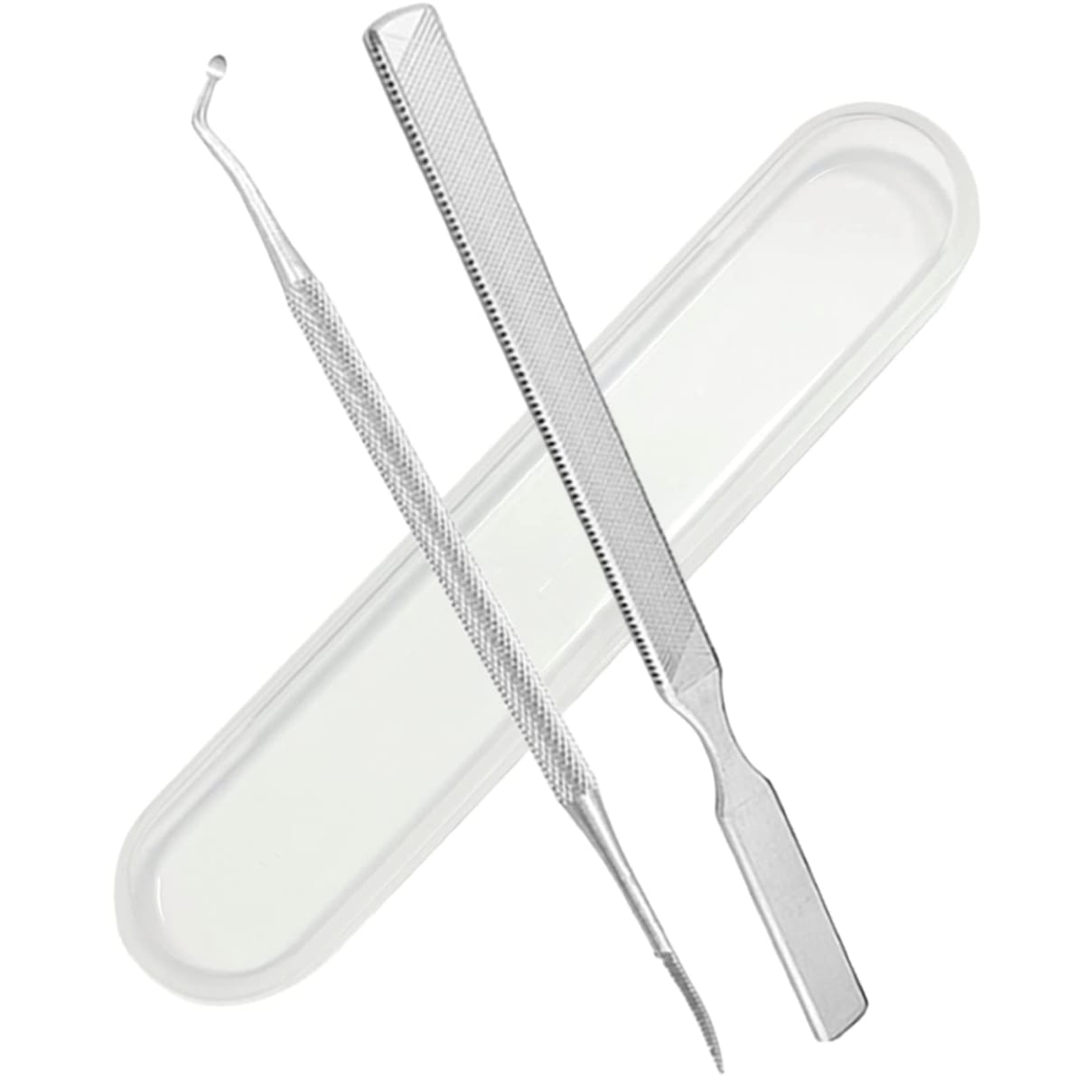 皮膚科医監修 TAKES 爪やすり & 爪垢取り 足の臭い 爪磨き ゾンデ ステンレス製 ネイルケア (2本セット)