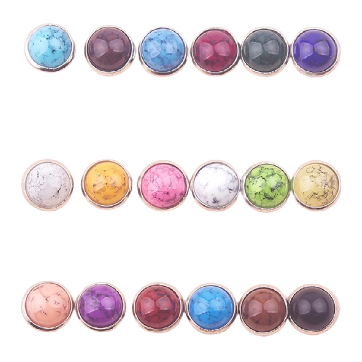 EXDUCT スタッズ カシメ ターコイズ 18色 180個 セット ハトメ かしめうち具 レザークラフト リベット 革