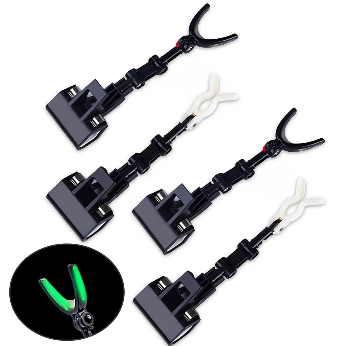 MIMIA ロッドホルダー 4個セット ロッドスタンド 竿立て 三脚 大小 各2セット 竿置き 竿受け ルアー 釣り