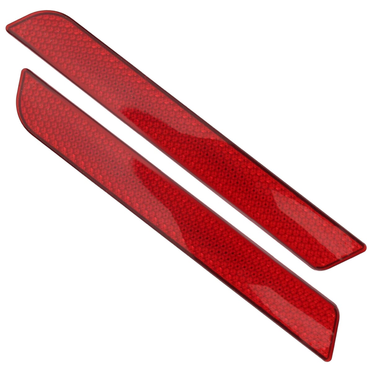 モデルノ ラ テール 反射板 リフレクターシール バイク カスタム スリム 貼り付け シール リフレクター KK-023 赤 オレンジ Lサイズ