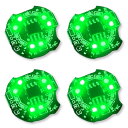 電飾 LED 回転 点滅 小型 4個セット ボタン電池 (CR1632対応) 磁気スイッチ ライト ワイヤレス ジオラマ 模型 プラモデル フィギュア 磁石 極小