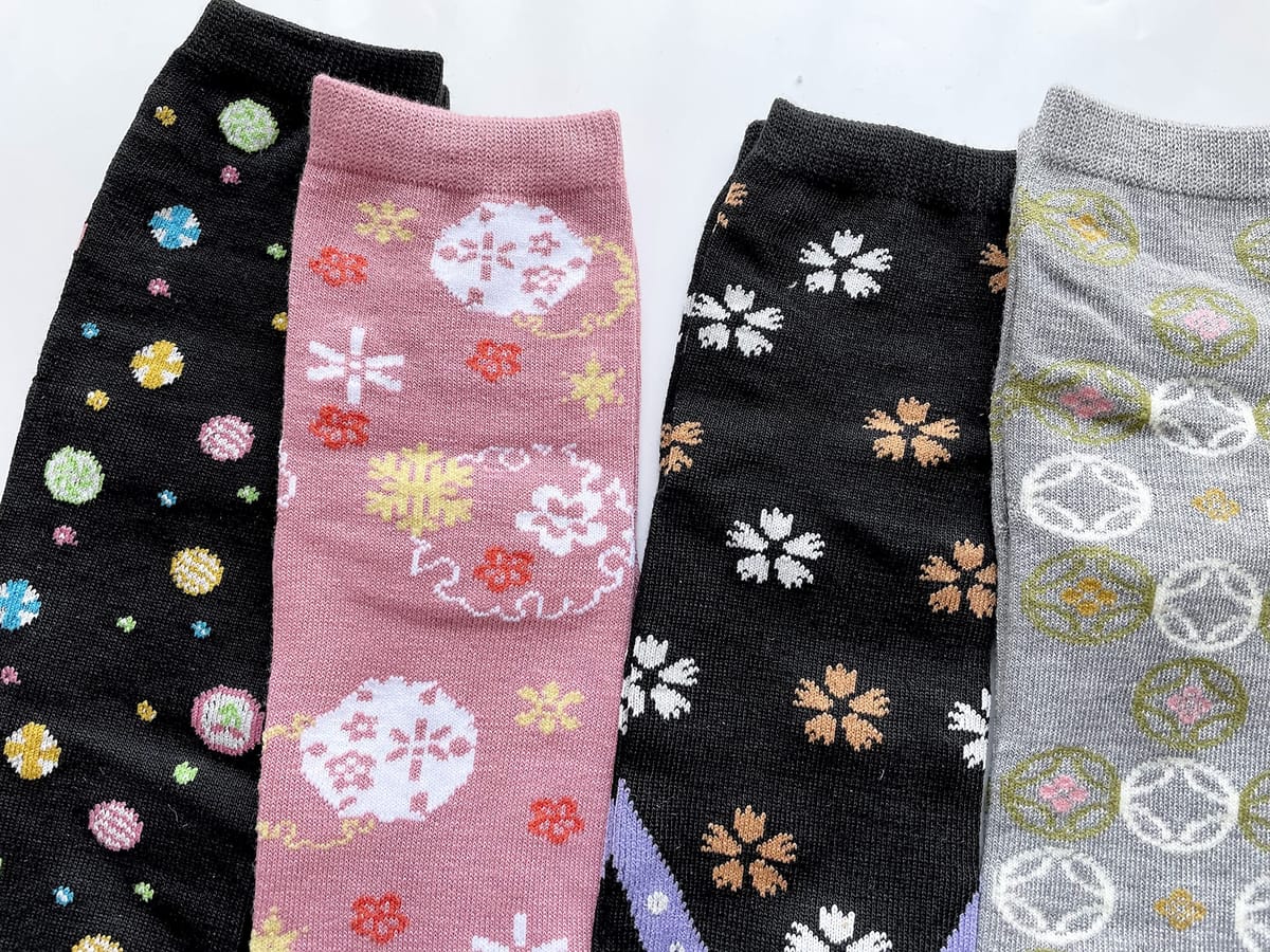 足袋ソックス レディース 綿混 和柄 かわいい おしゃれ たび ソックス 夏用 ショー...
