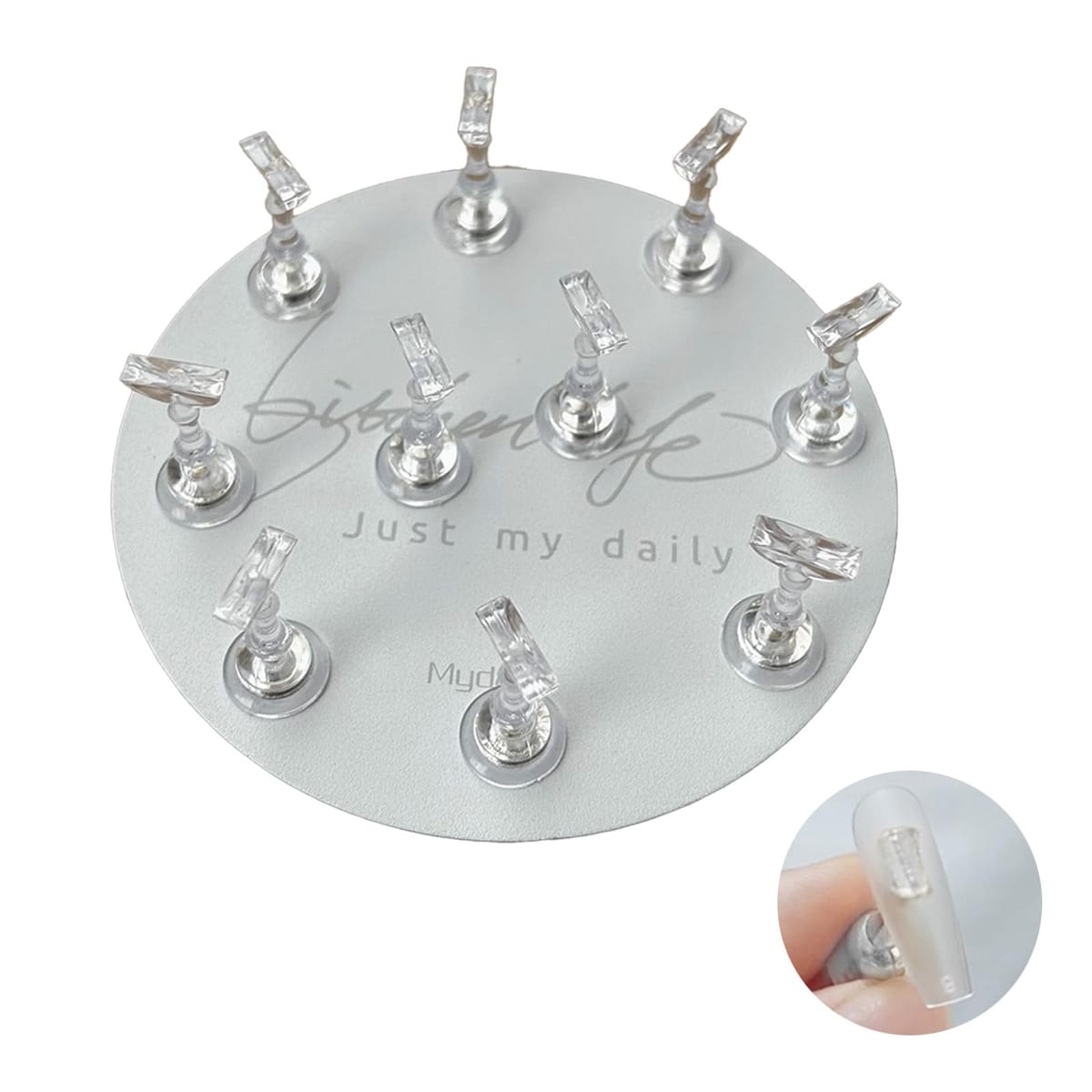 Alpha Depot ネイルチップスタンド マグネット式 ネイルスタンド ネイルアート用台座 練習用 サロン用ネイルスタンド 磁気 台座