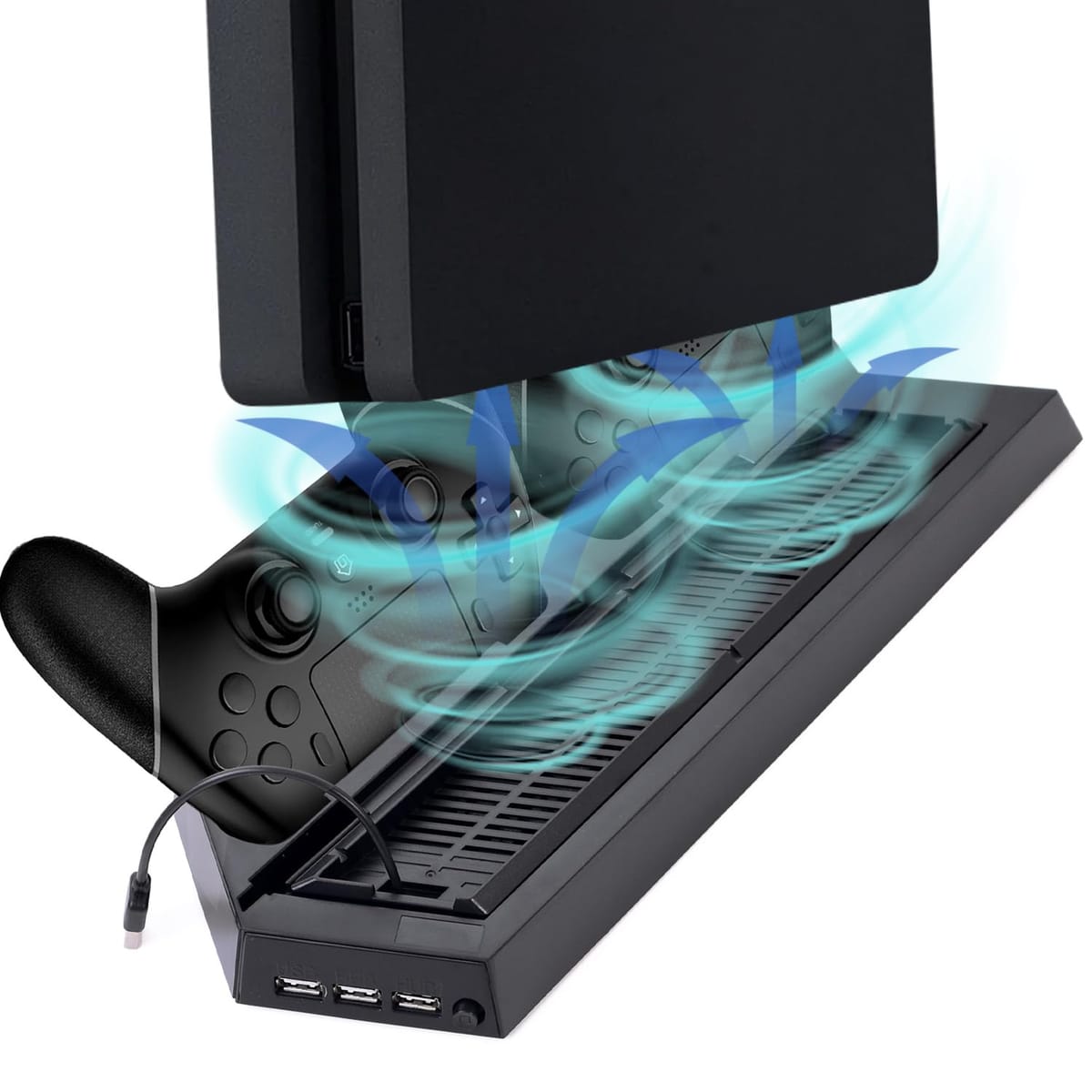 ps4 縦置きスタンド コントローラー充電器 冷却ファン PS4スタンド 「PS4/Slimシリーズ対応」NEW ALLIANCE(ニューアライアンス)