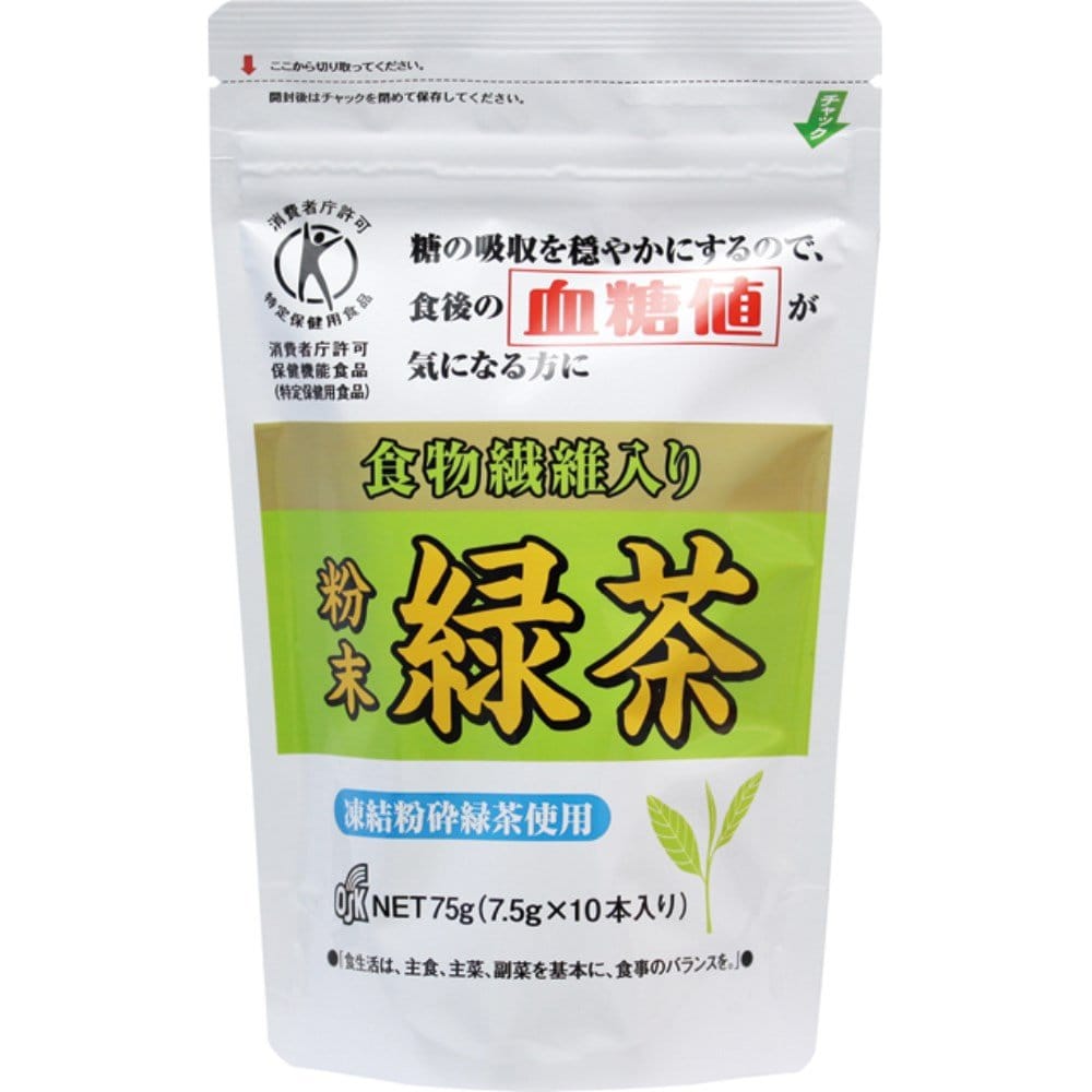 OSK 食物繊維入り 粉末緑茶 7.5×10本