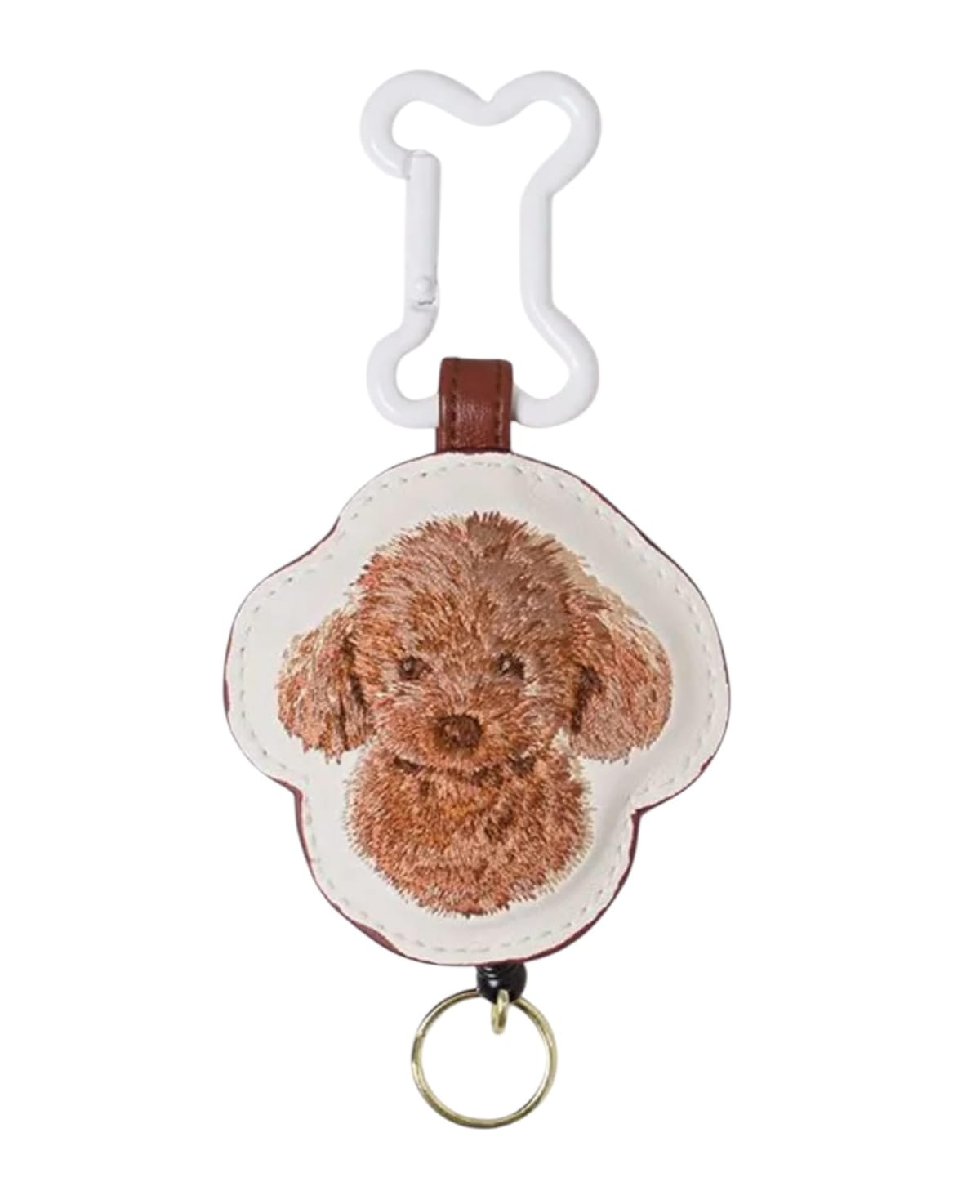 [FLOWERING] 【フラワーリング】 ドッグチャリティ＞ リールチャーム（骨型カラビナ付き） トイ・プードル GKH0012-F