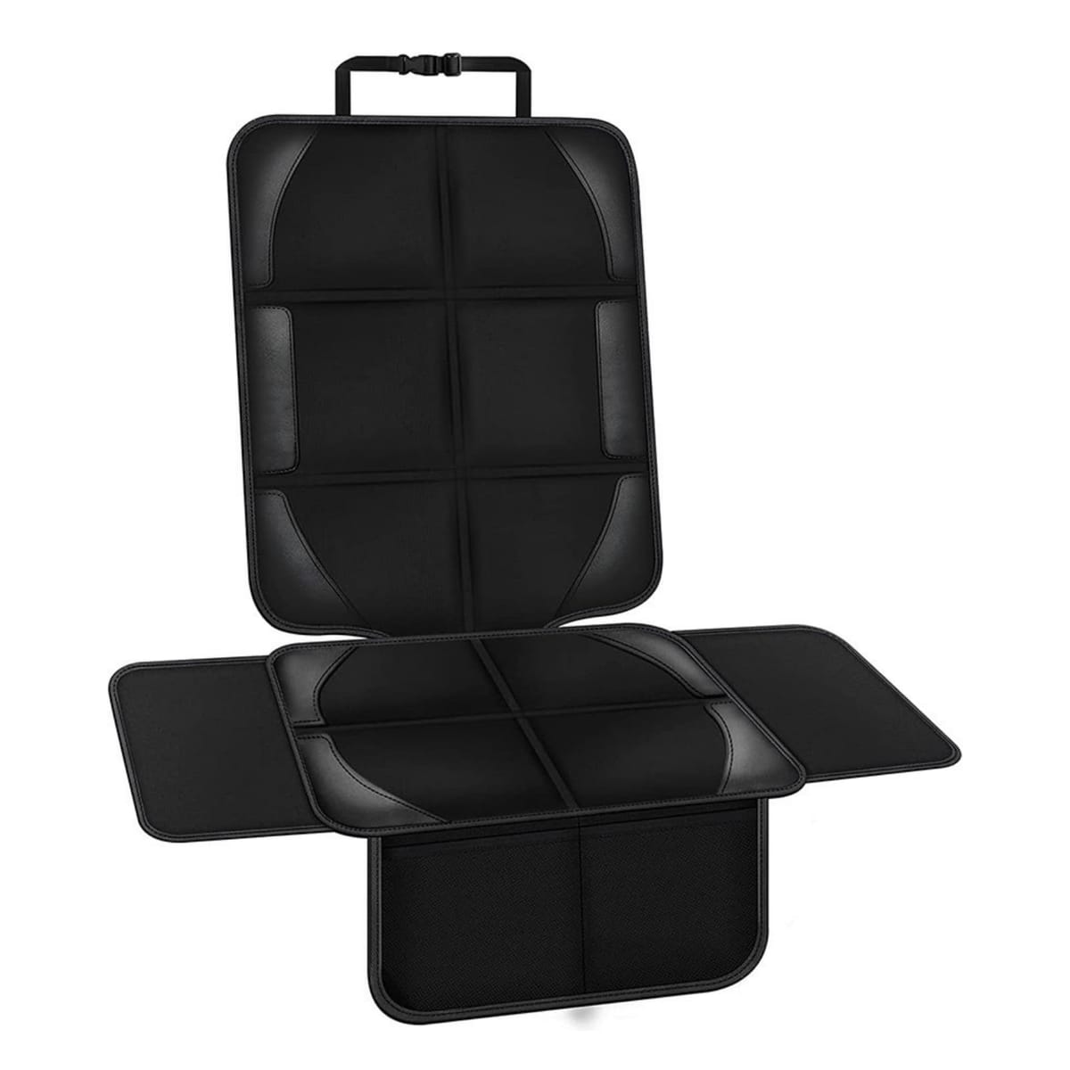 Akaaka チャイルドシート 保護マット 車用 シートカバー 極厚クッション 防水 汚れ防止 収納ポケット付..