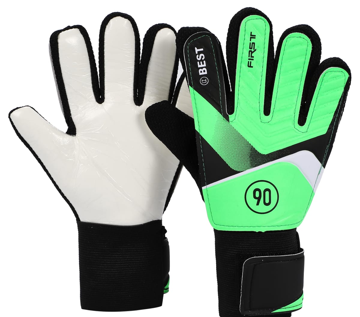 キーパーグローブ 小学生 試合用 6号 ジュニア キッズ 指保護 グリーン 5号/6号/7号 3サイズから選択可..