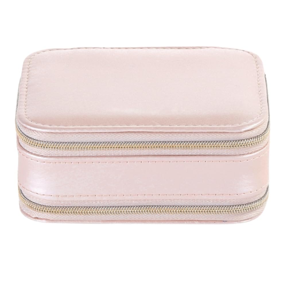 ideamall ジュエリーボックス 持ち運び アクセサリーケース ネックレス ピアス 携帯用 鏡付き