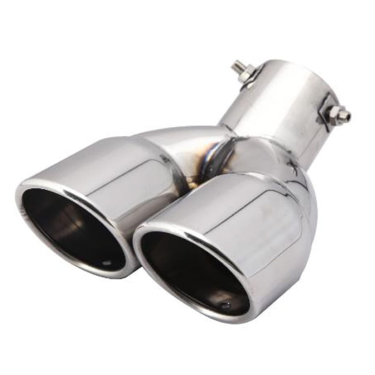 マフラーカッター 下向き 2本出し 汎用 取り付け簡単 ステンレス製 排気 マフラー 取り付け径 63mm/76mm ノア ヴォクシー エスクァイア ヴェゼル プリウス エクストレイル 等様々 外装 パーツ 車 カーパーツ カスタム品 (76mm径, ス