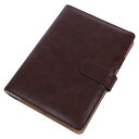 【Raccolta Luce】システム手帳 A5 20穴 リングサイズ 19mm ルーズリーフ マグネットボタン 使いやすい 黒 茶 オレンジ 縦 230mm ...