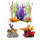 Archnote 人工水草 アクアリウム オブジェ 水槽 水草 人工 レイアウト サンゴ 珊瑚 飾り 金魚 メダカ 熱帯魚 9点 セット