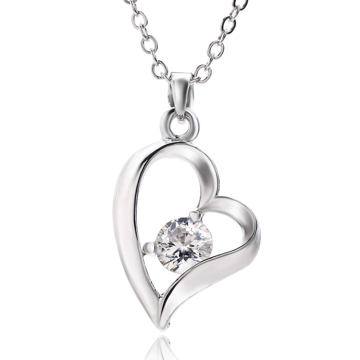 スワロフスキー オープンハートネックレス レディースネックレス プレゼントネックレス 2色 ペンダントトップ アクセサリー ネックレス レディース スワロフスキ...