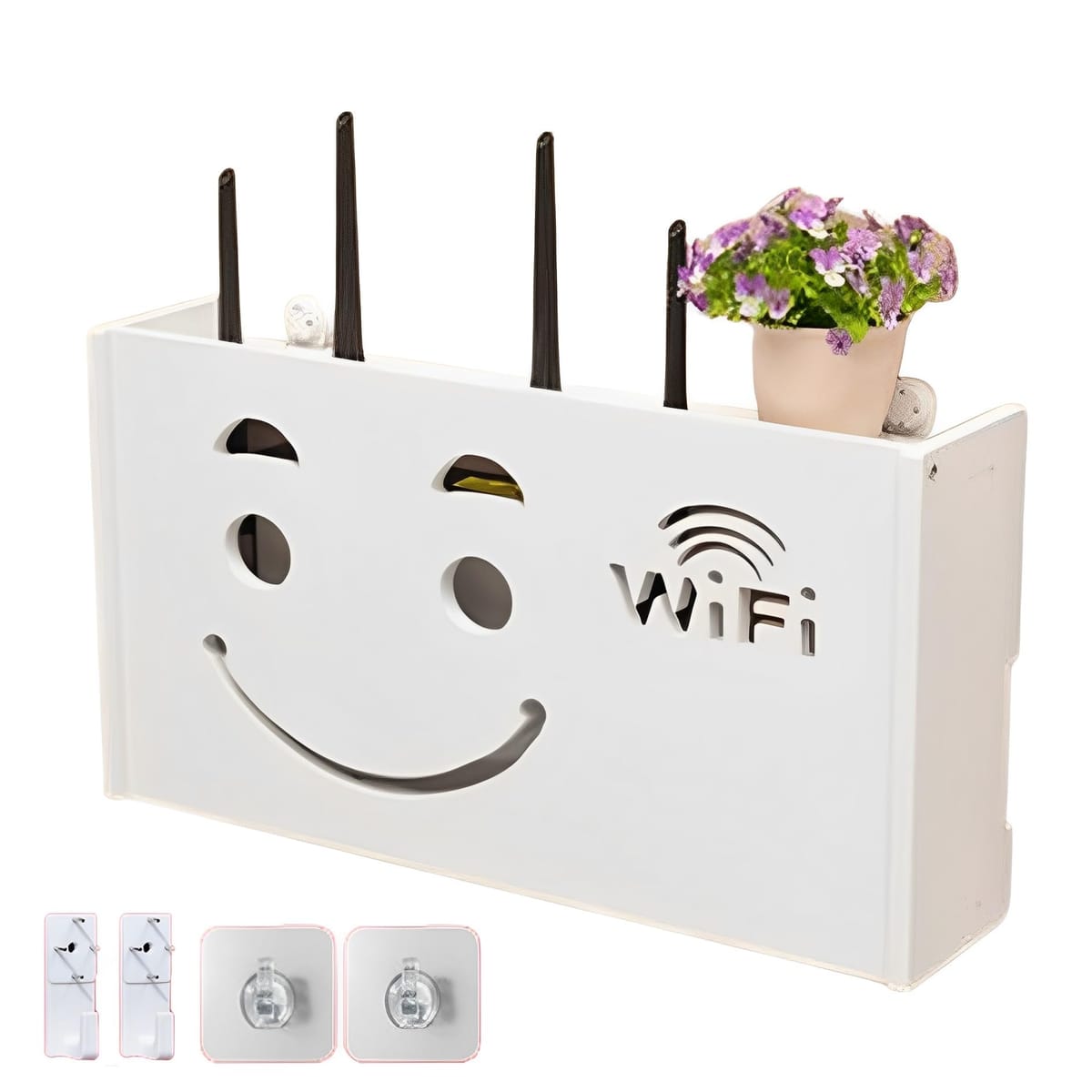MIMIA Wi-Fi ルーター 収納 感電防止 ケーブル 組み立て式 ボックス こども ペット 安全 すっきり 壁掛け シンプル