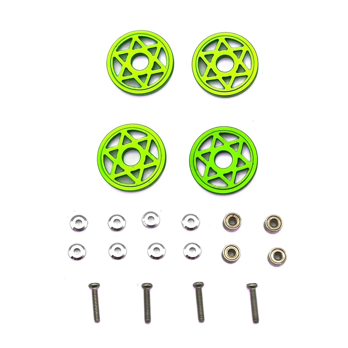 RIZES ミニ四駆 ベアリング アルミ ローラー 軽量 オール パーツ cnc 19mm スポーク リング モーター ..