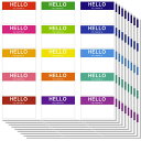 ColorfylCoco 名札ラベルシール 15色 150枚セット イベント パーティー 同窓会 用 衣服 貼って剥がせる 名前シール 手書きステッカー