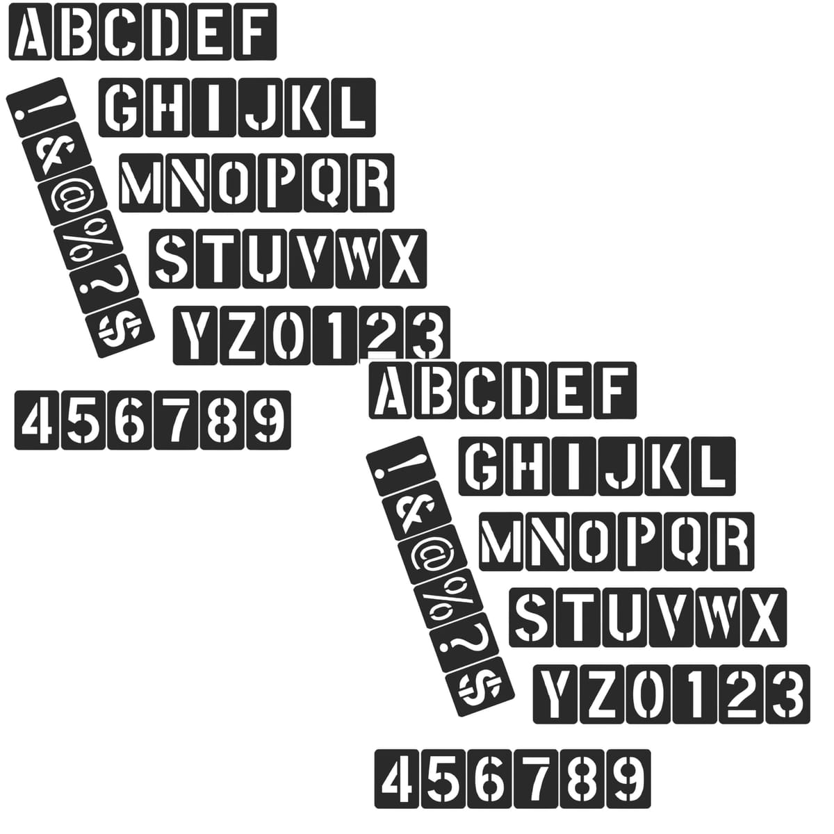 ステンシル シート アルファベット文字 数字 1-9 A-Z 再利用可能プラスチック DIY 日曜大工 スプレー缶..