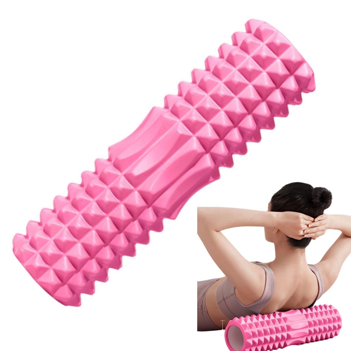 HAPPY SUGAR ストレッチポール フォーム ストレッチ ローラー 筋膜リリース 背筋伸ばし 肩甲骨 マッサージ ヨガ(4)