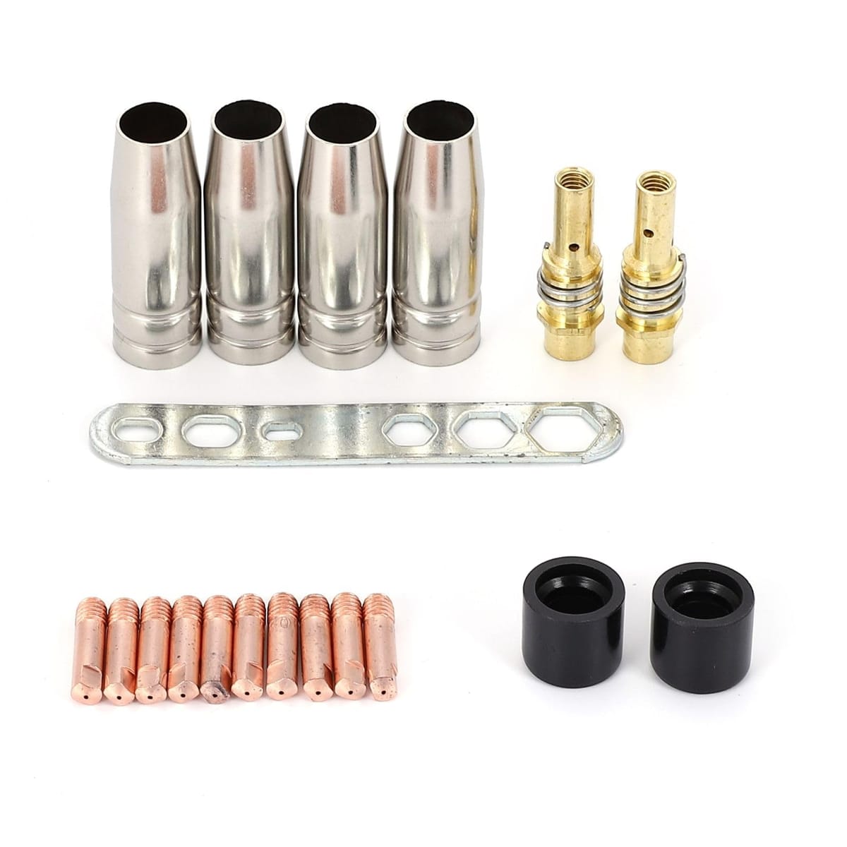 calm wish 半 自動 溶接機 消耗品 アクセサリー パーツ ノズル チップ カラー ボディ レンチ 19点 ホル..