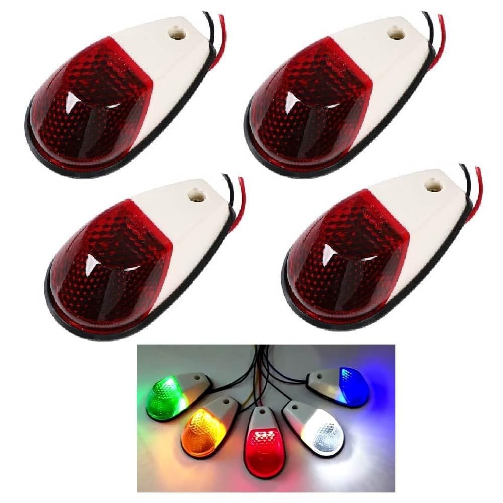 4個セット LED 防水仕様 フロッグマーカー 車幅灯 クリアランスランプ サイドマーカー トラック デコト..