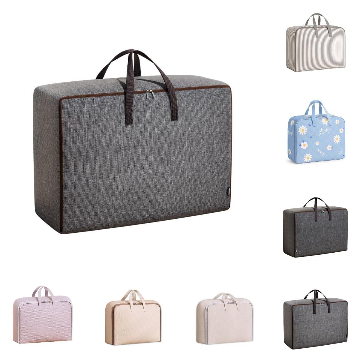 [ORSUN] 布団収納袋 ベルベット 衣類収納ケース バッグ型 大容量 105L 折りたたみ 収納ボックス 引越し..