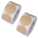 ヒロワールドトレード クラフトシール 500枚 ロールタイプ 巻 ギフトシール ラッピング