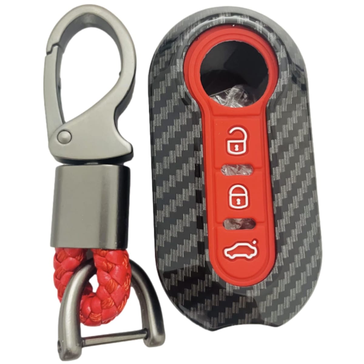 [ルボナリエ] 汎用品 フィアット アバルト 500 595 キーケース カーボン調