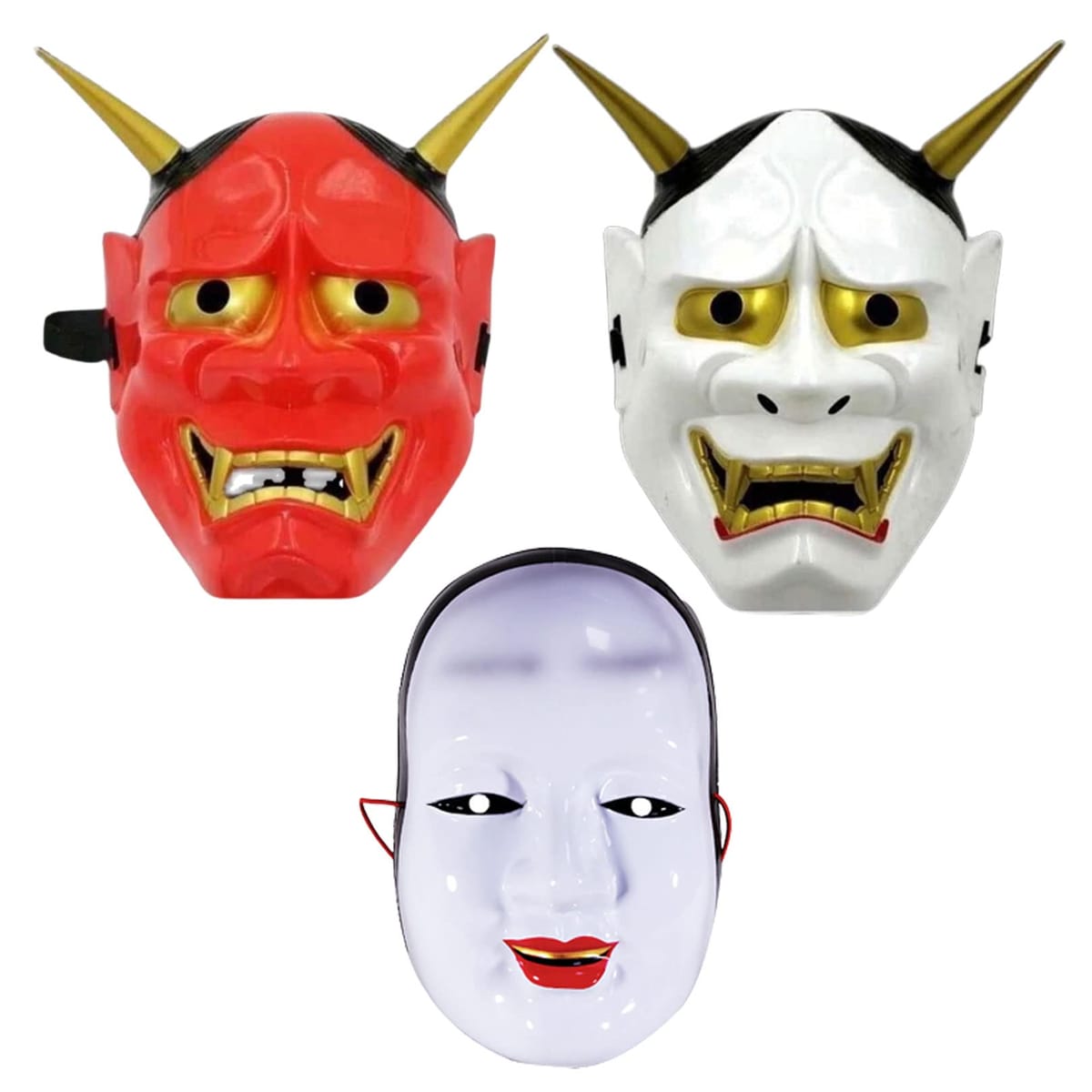[sac taske] 般若 お面 鬼面 はんにゃ マスク ハロウィン コスプレ 仮装 ＆ 能面
