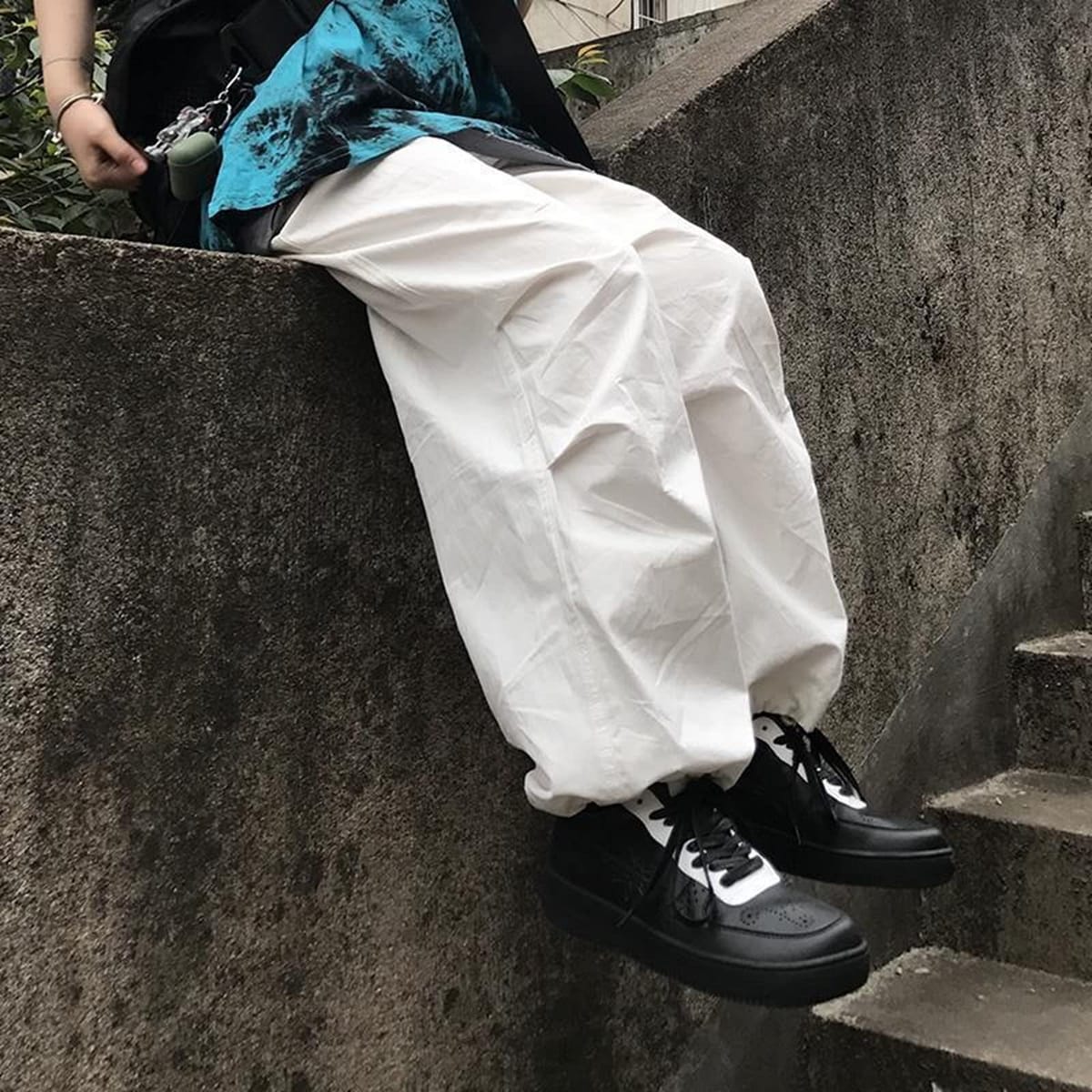[IBUKI-STYLE] スノーパンツ ゆったり ワイドパンツ メンズ レディース 韓国 軍物 ミリタリー オーバーサイズ カモパンツ だぼパン ワイドシルエット