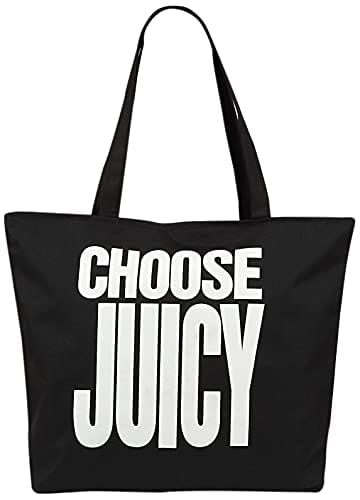 M*R collection プリントトートバッグ ファスナー付(JUICY(黒)) M*R collection プリントトートバッグ ファスナー付(JUICY(黒))