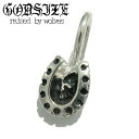 メンズ ピアス ブランド クラウン 馬蹄 ホースシューイヤリング 【GODSIZE ゴッドサイズ】HORSESHOE EARRING シルバー925 ポスト 太い 1.8mm 12G Silver925 シルバー925