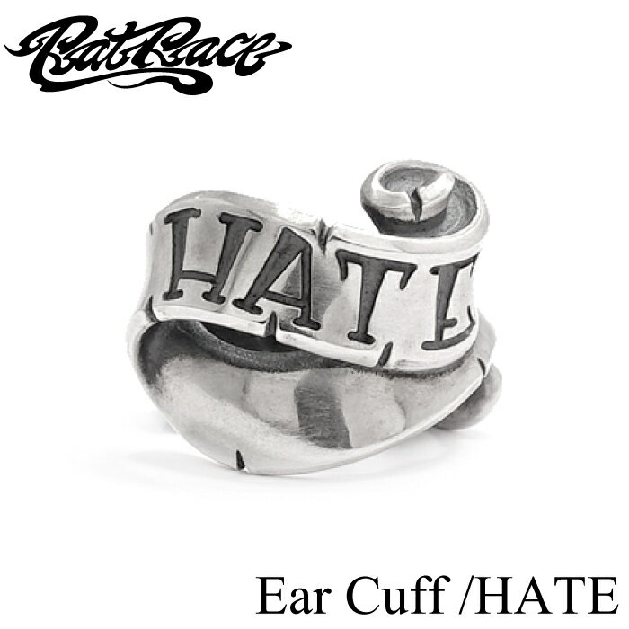 【Rat Race ラットレース】Flap Ribbon Ear Cuff / HATE フラップリボンイヤカフ ラブ ヘイト 無地 イヤカフ イヤーカフ メンズアクセサリー イヤカフ