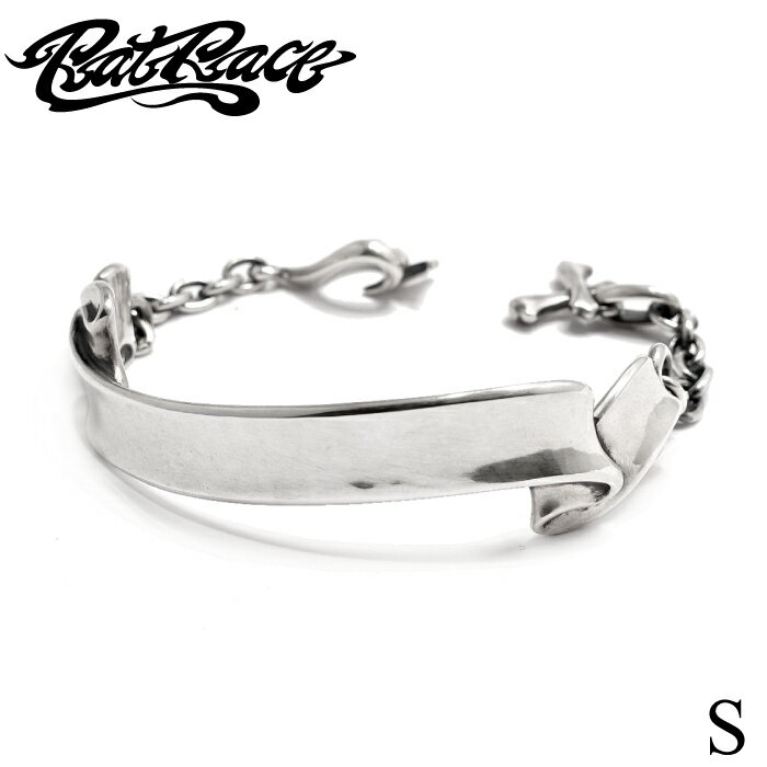 【Rat Race ラットレース】Ribbon Plate Bracelet S リボンプレートブレスレット Sサイズ 無地 シンプル リボン silver925 メンズ シルバー925 ブレスレット チェーン 太め ブランド