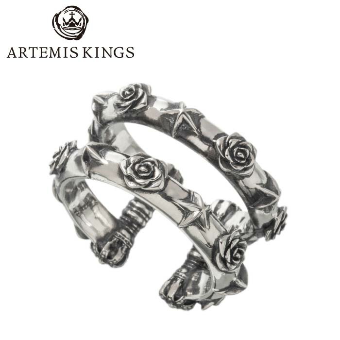 Rakuten - メンズ レディース リング ローズ スター 薔薇 星 シルバーアクセサリー【Artemis Kings アルテミスキングス】Wローズスターリング AKR0076