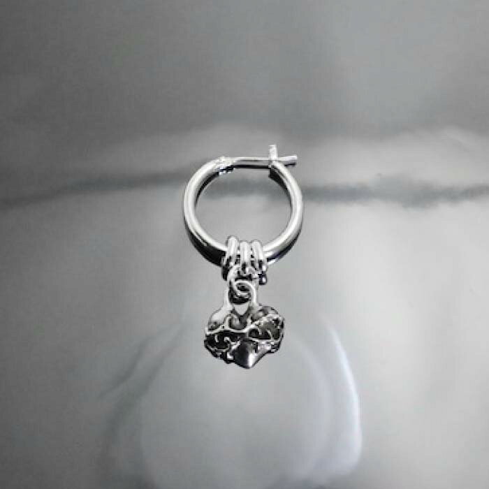 【GODSIZE ゴッドサイズ】THIN HOOP [LARGE] with OVAL and HEART / シンフープ L ...