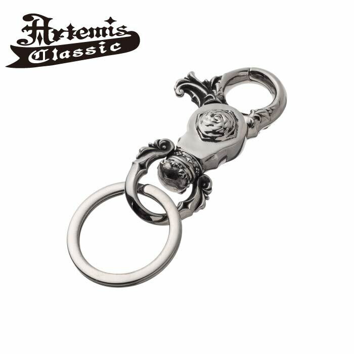 Rakuten - キーホルダー 薔薇 唐草 ブランド メンズ 【Artemis Classic アルテミスクラシック】ローズスナップクリップキーホルダー ACK0051 父の日