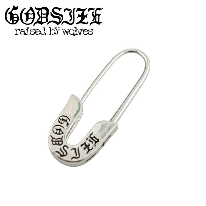 GS-ER-010 GOTHIC CROSS ENGRAVED SAFETY PIN EARRING / ゴシッククロスセーフティピンピアス