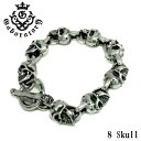 ガボラトリー ブレスレット メンズ 【Gaboratory ガボラトリー】All skull links bracelet 8Skull オールスカルリンクブレスレット 8スカル エイトスカル メンズアクセサリー シルバーアクセサリー Silver925 ブレスレット