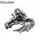 【BIZARRE ビザール】ダークネスデビルシルバーリング mサイズ メンズ 指輪 翼 ゴシック 黒 フリーサイズ シルバー925 SILVER925