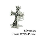 Y sAX Ў Vo[925 Silver925yCross pierce Pave CZzNXsAX Vo[NXpF @